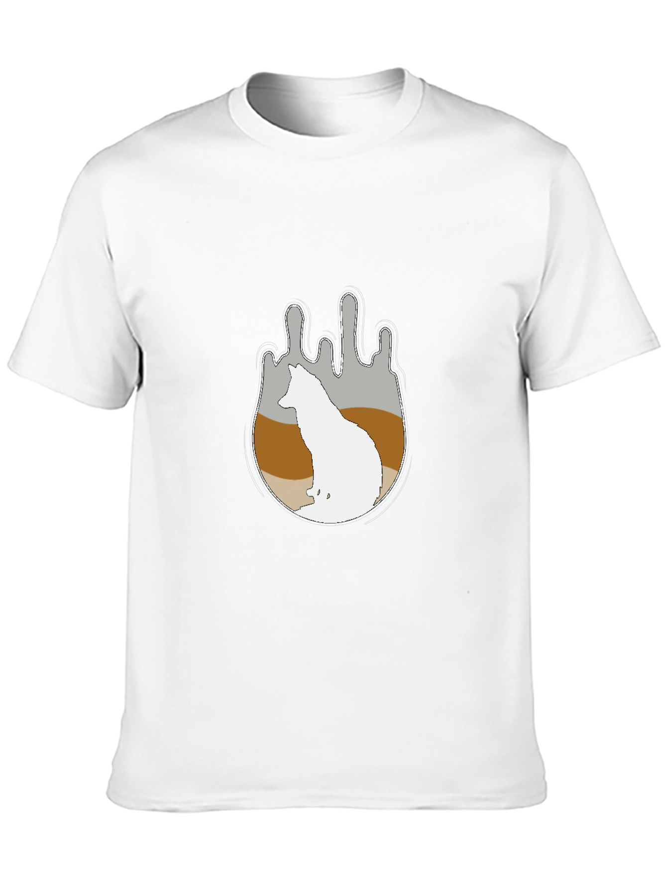 Wolf Silhouette Graphic Tee - Soft Cotton Comfort