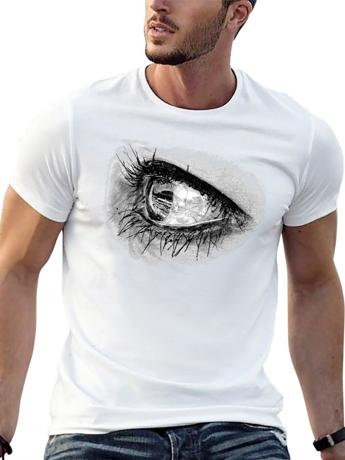 Eye Graphic Black T-Shirt