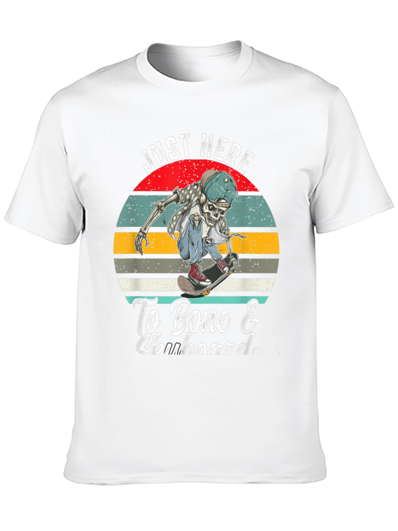 Skeleton Skateboarder Graphic Tee