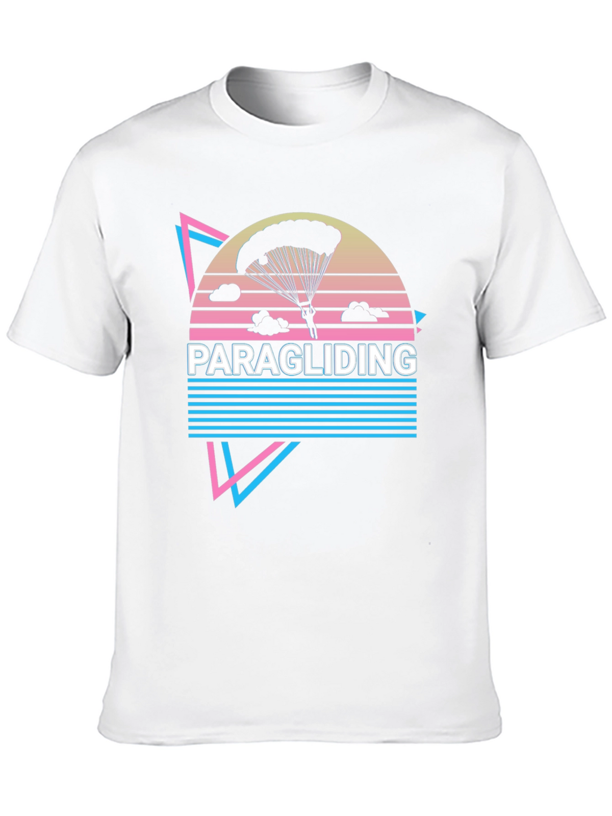 Paragliding Graphic Tee - Retro Style Adventure Shirt