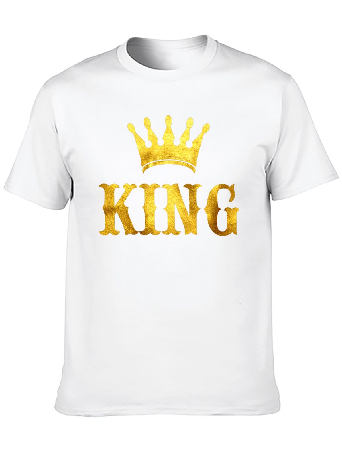 King Crown Gold Print Black T-Shirt