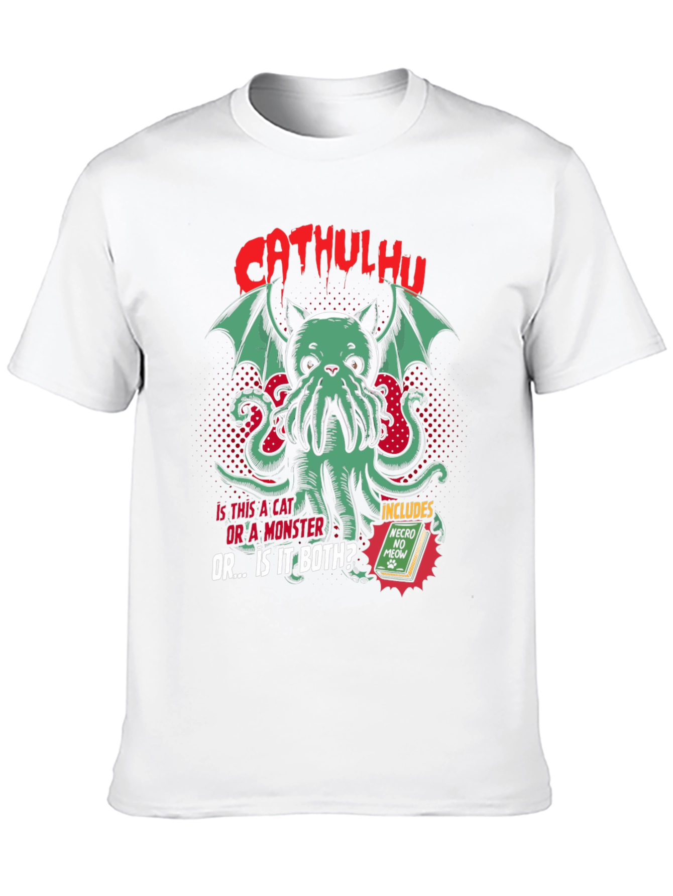 CATHULHU Graphic T-Shirt - Cat Monster Design