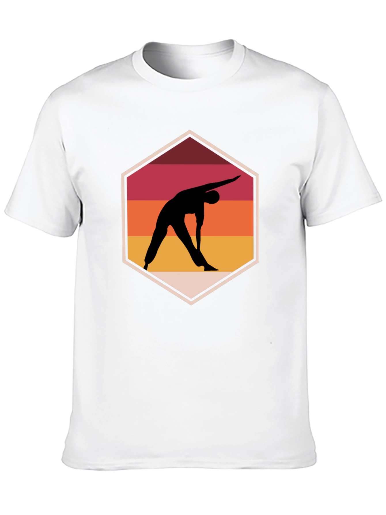 Yoga Pose Graphic Tee - Relaxed Fit Black