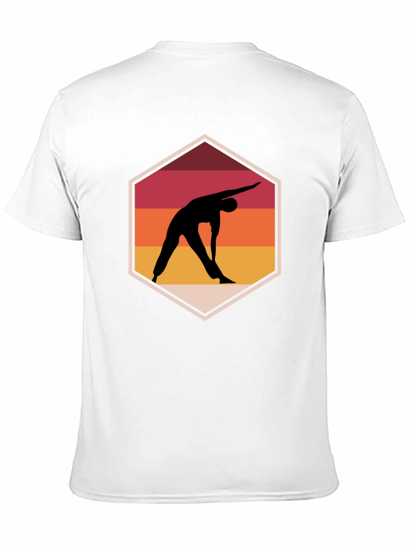 Yoga Pose Graphic Tee - Relaxed Fit Black
