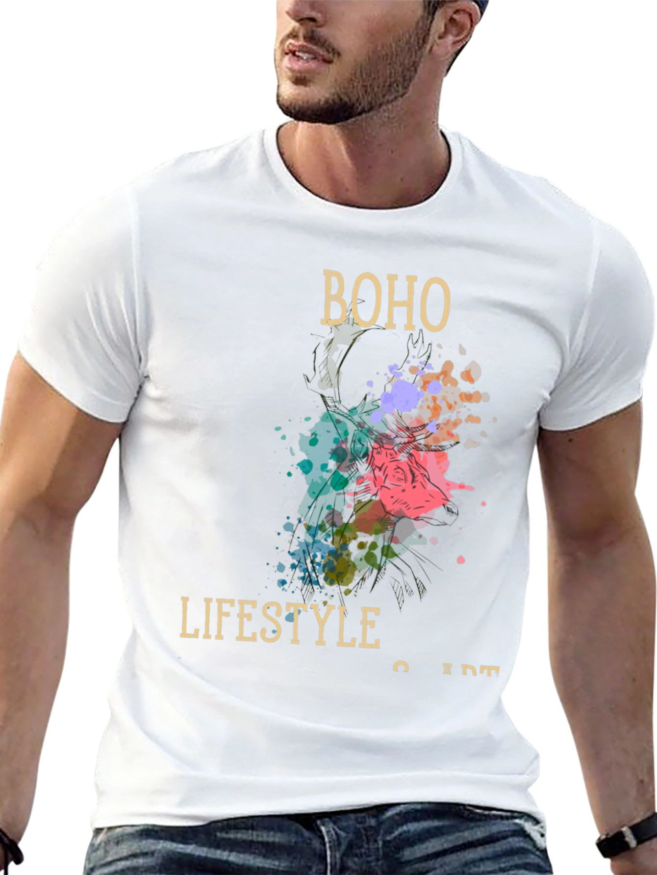 Boho Lifestyle Art Mens T-Shirt