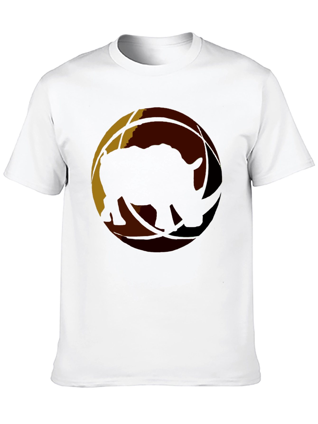 Rhino Silhouette Graphic Black T-Shirt