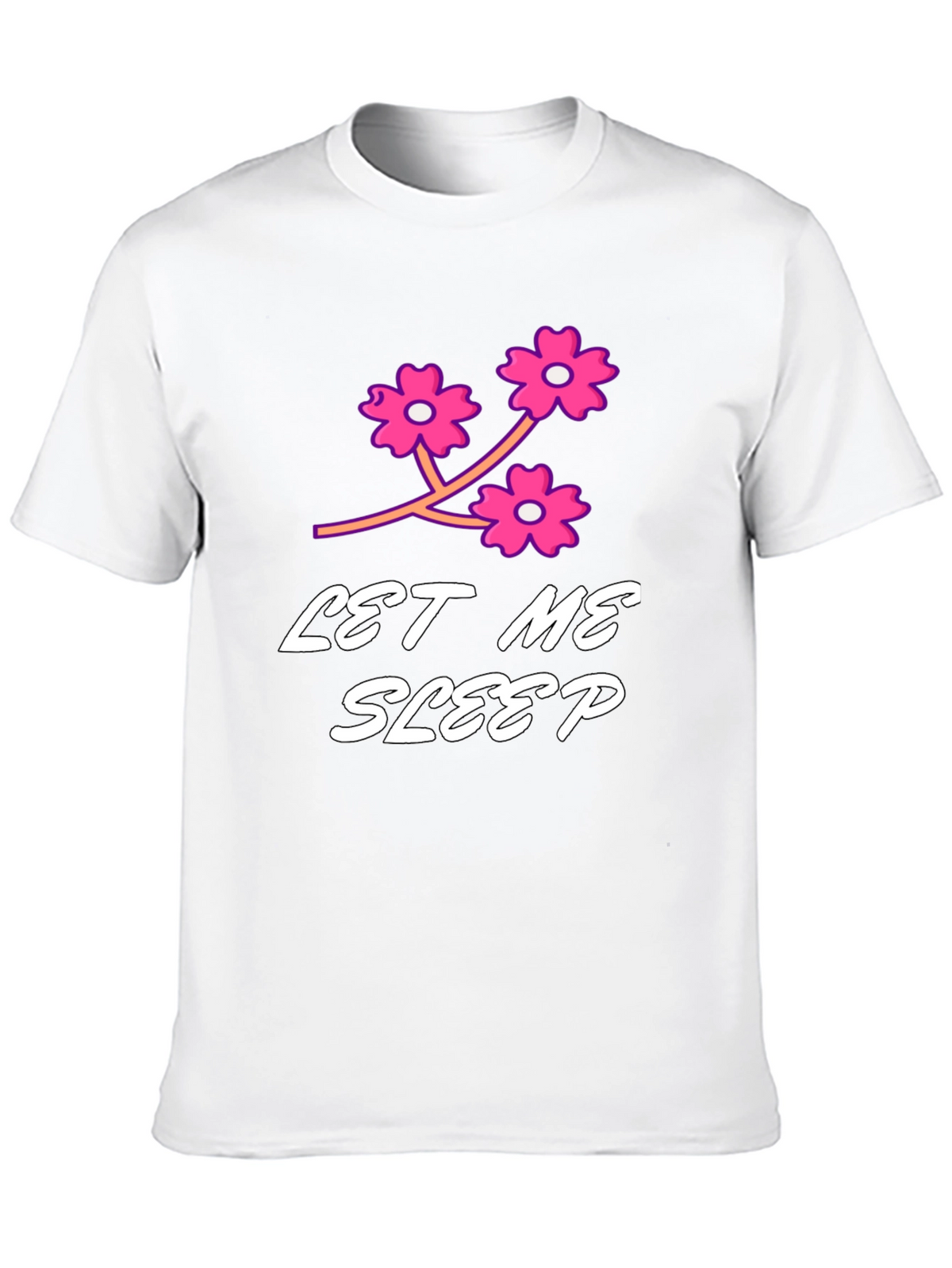 Let Me Sleep Black Graphic T-Shirt