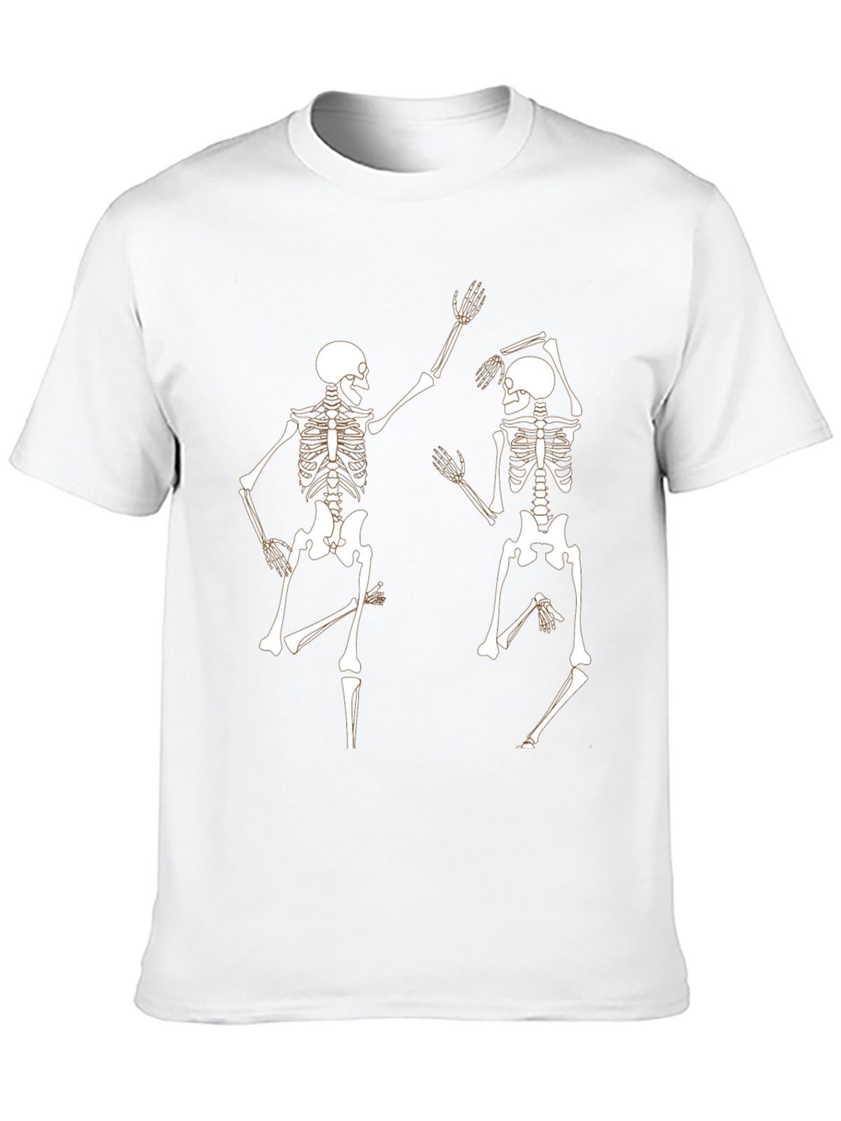 Dancing Skeletons Graphic Tee - Fun Halloween Shirt