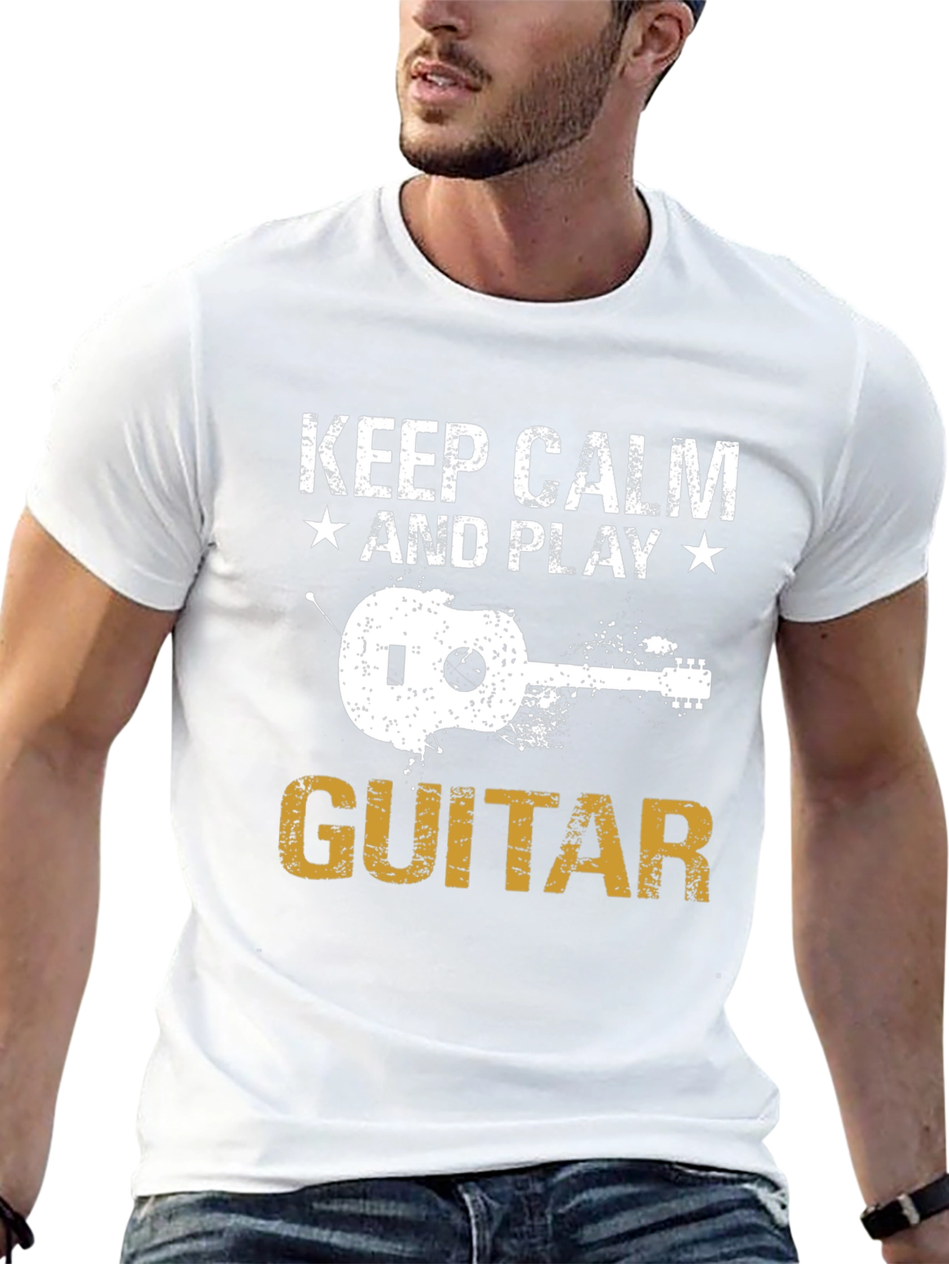 Keep Calm Guitar T-Shirt - Music Lover Tee