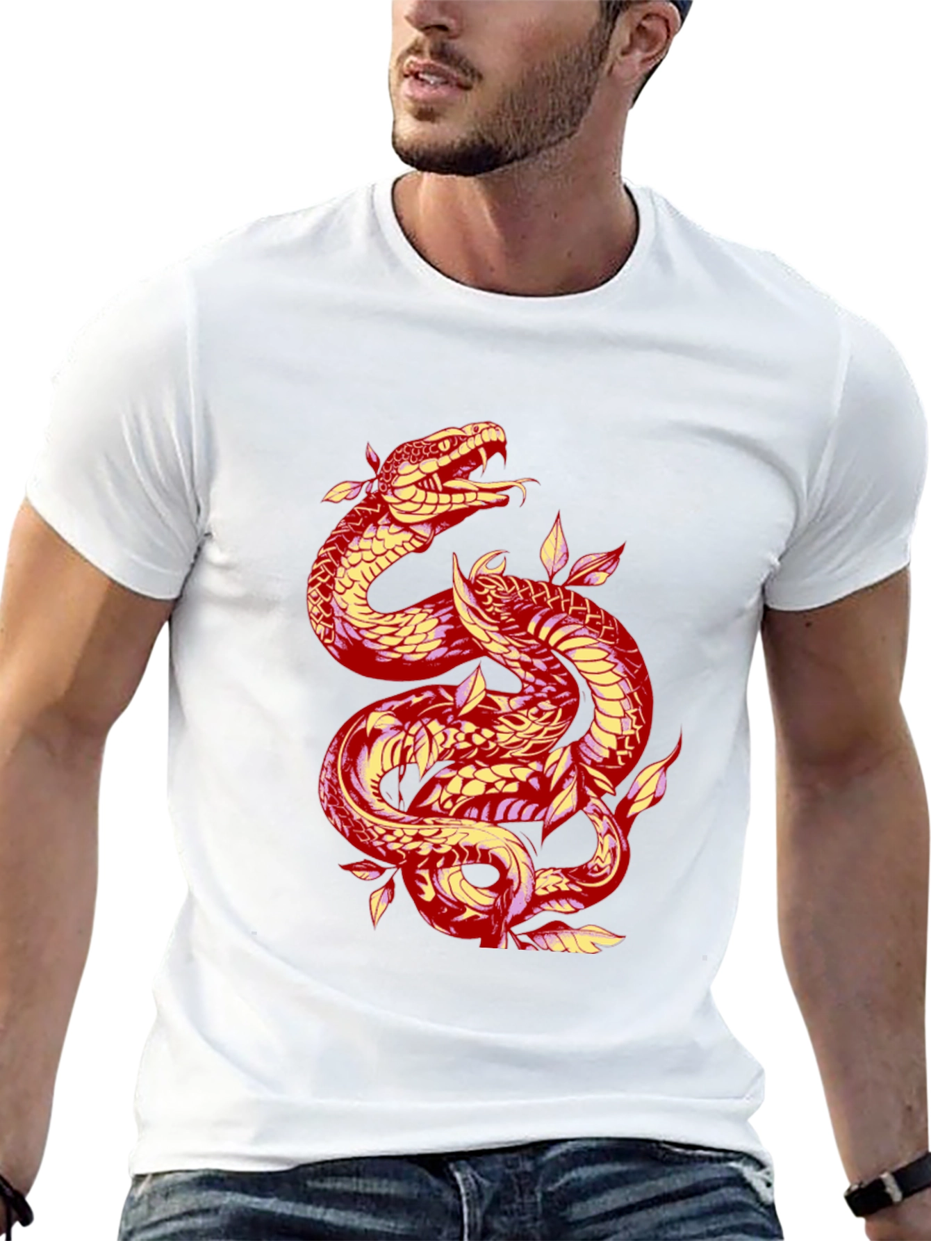 Snake Graphic Tee - Mens Black T-Shirt