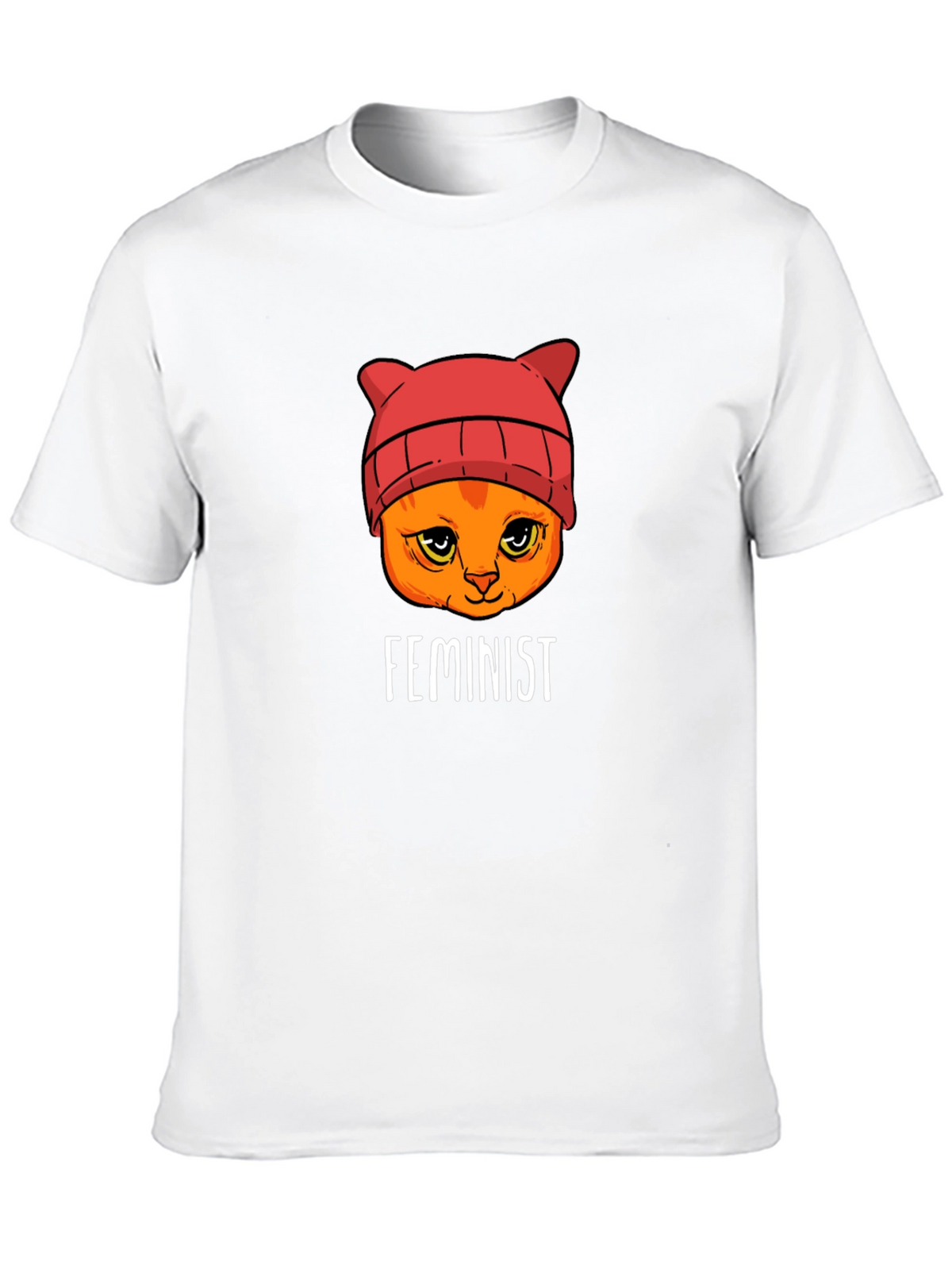 Feminist Cat T-Shirt - Black Unisex Tee