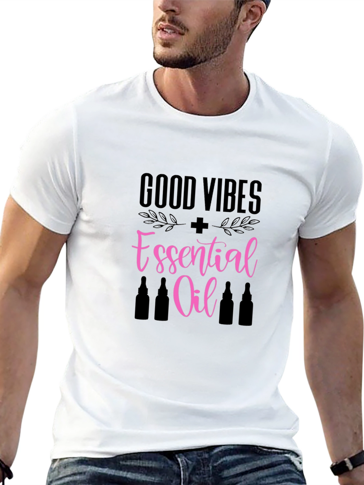 Good Vibes Essential Oil Graphic T-Shirt