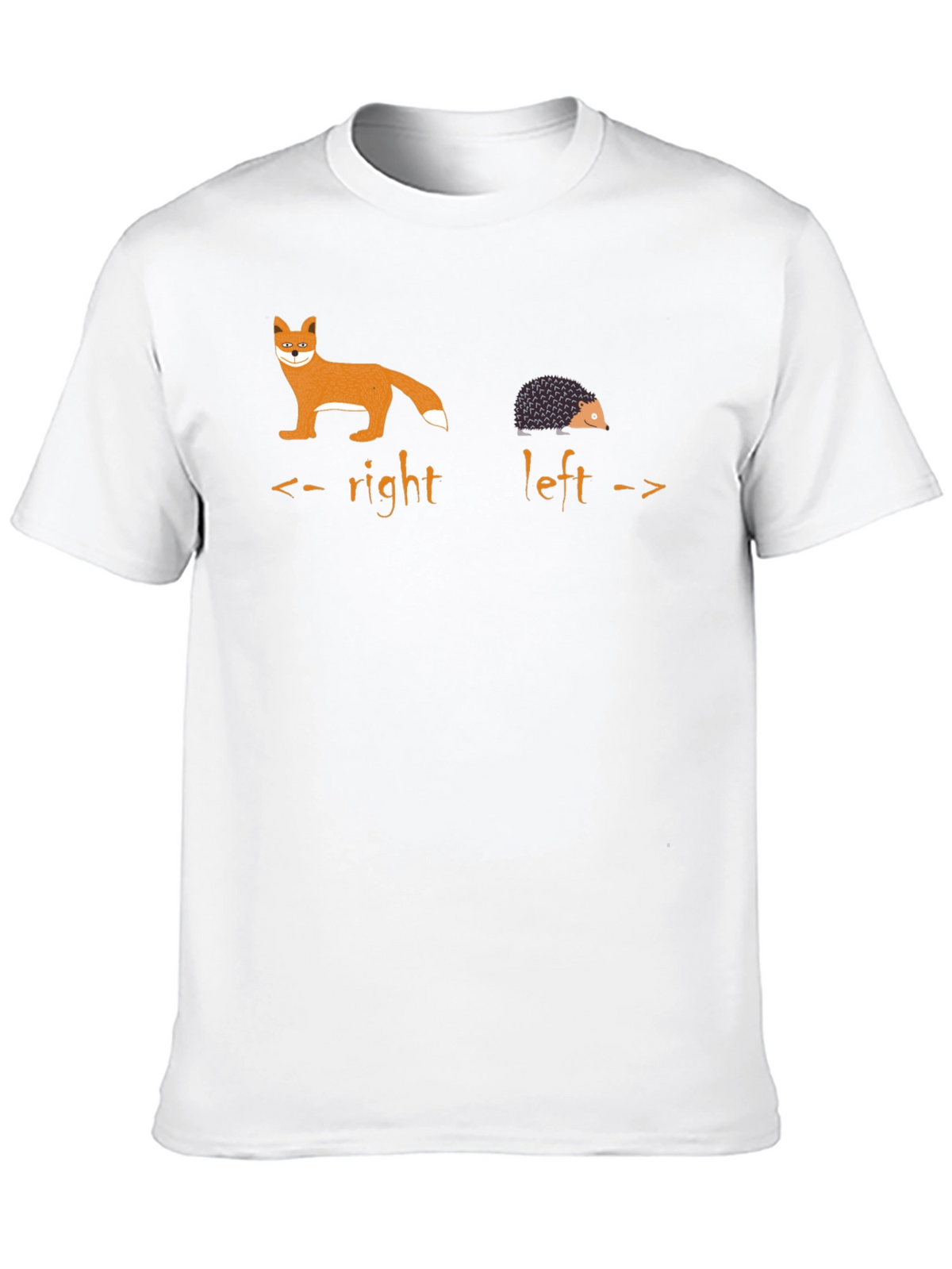 Fox Hedgehog Directional Graphic T-Shirt