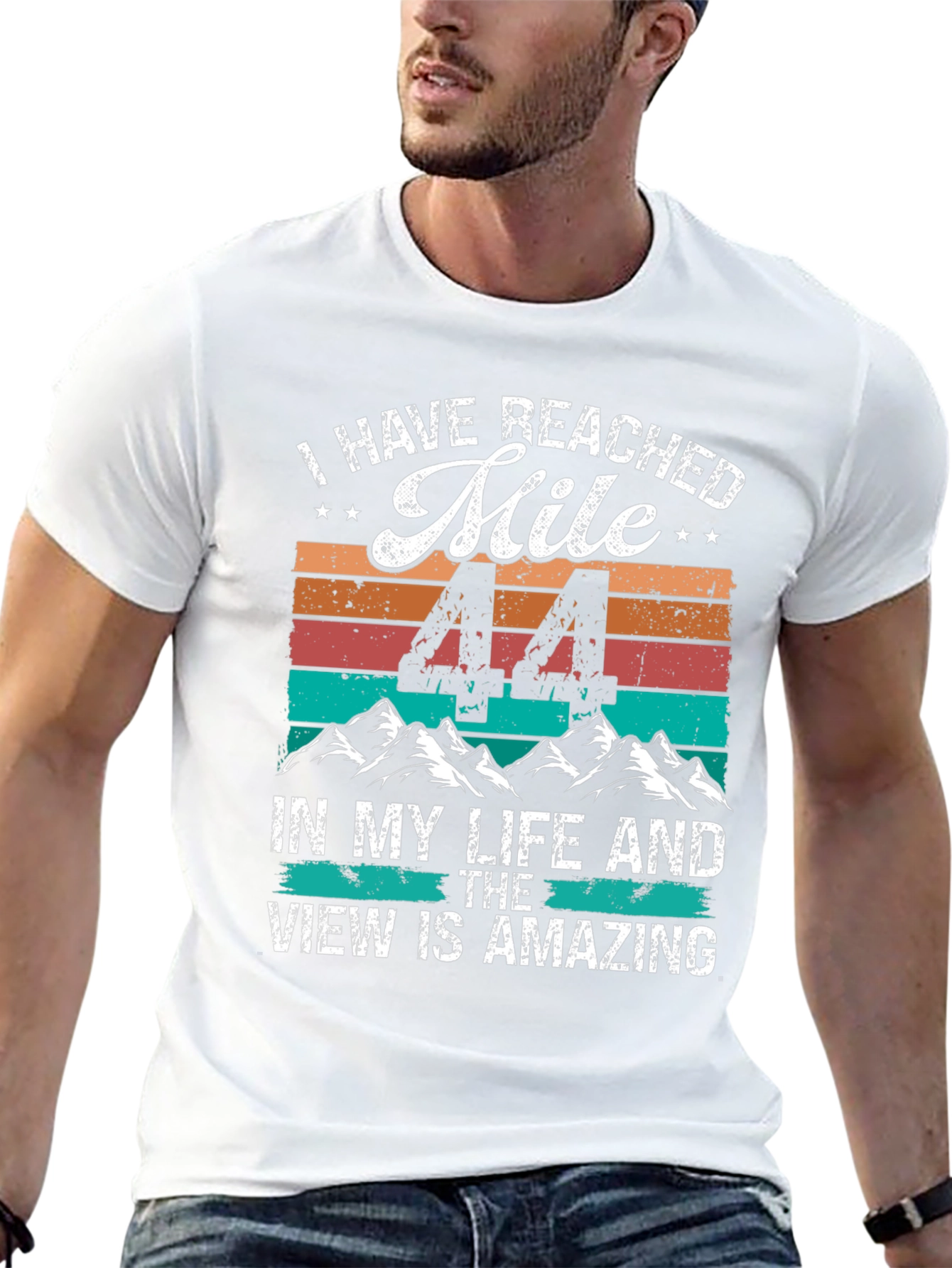 44th Birthday Mile Milestone T-Shirt