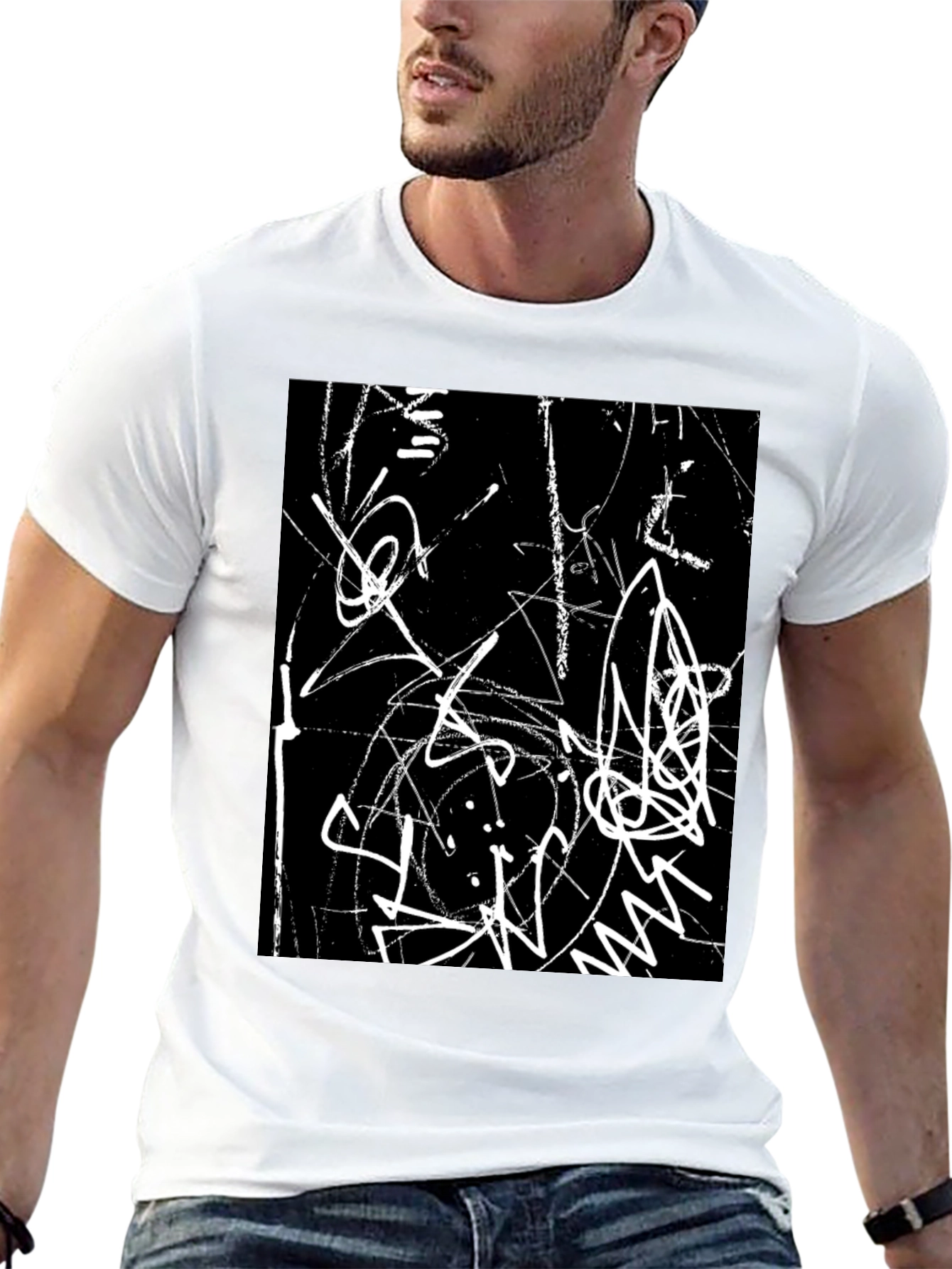 Abstract Art Black Graphic Tee