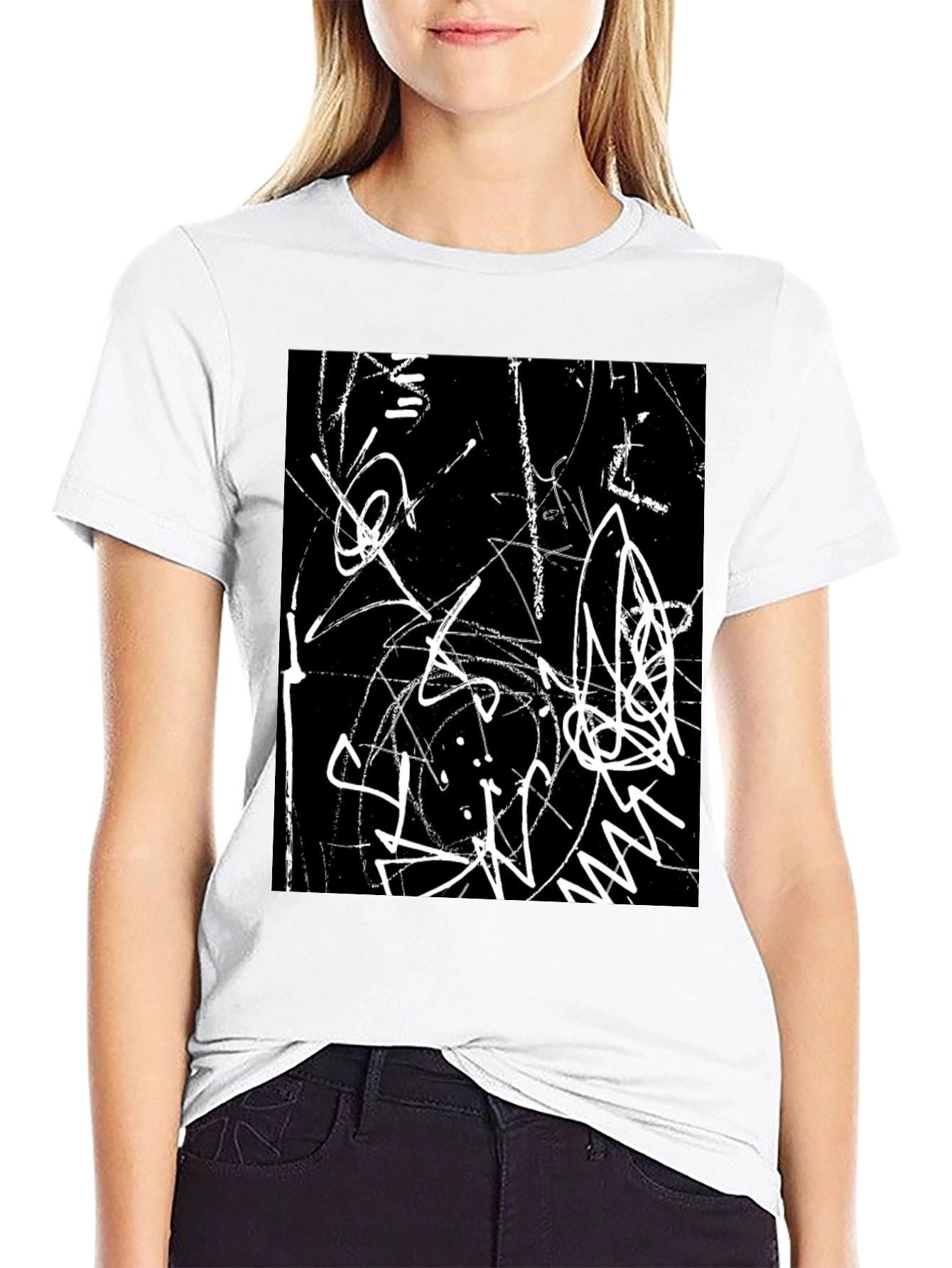 Abstract Art Black Graphic Tee