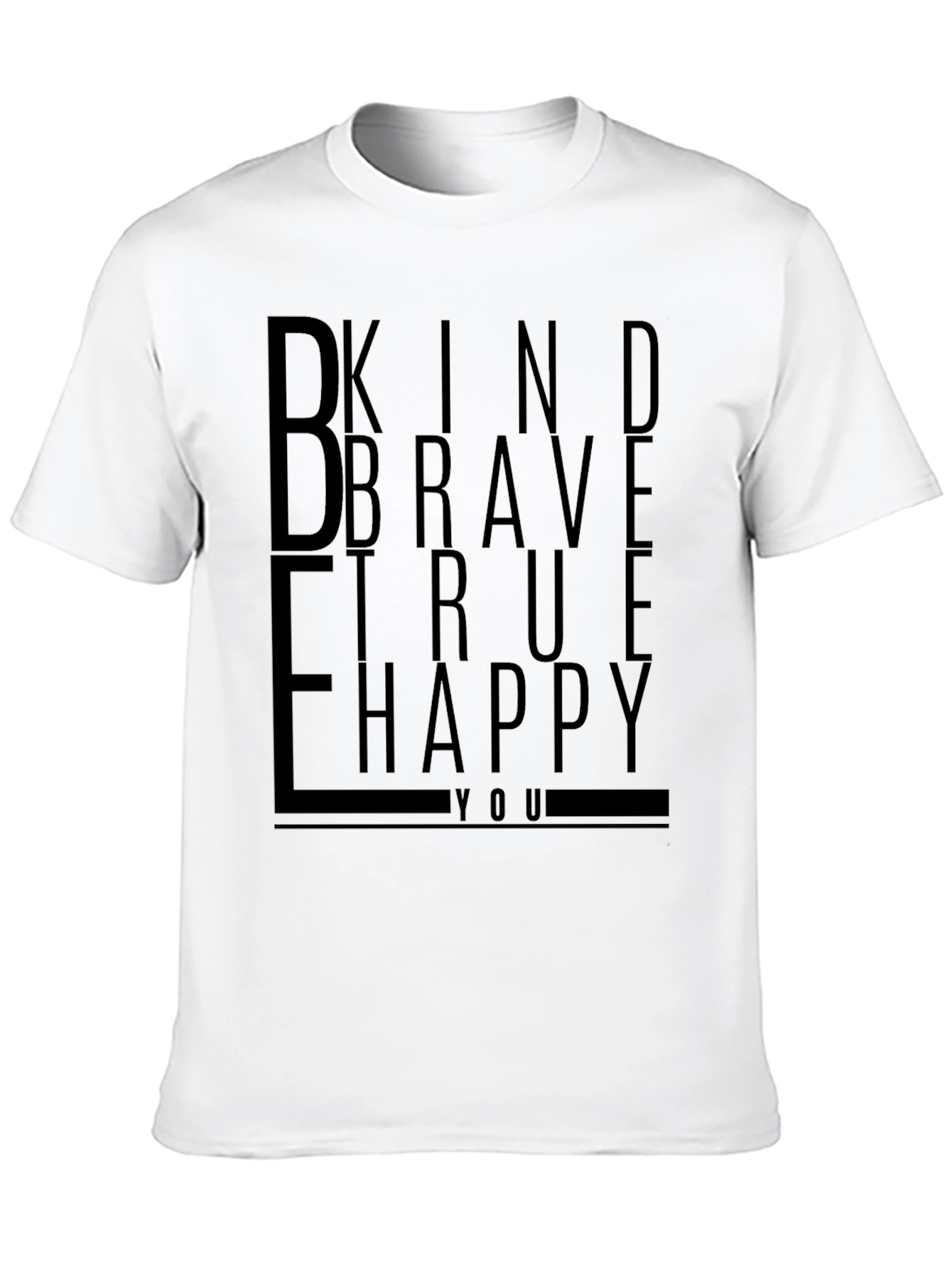 Be Kind Brave True Happy Graphic Tee