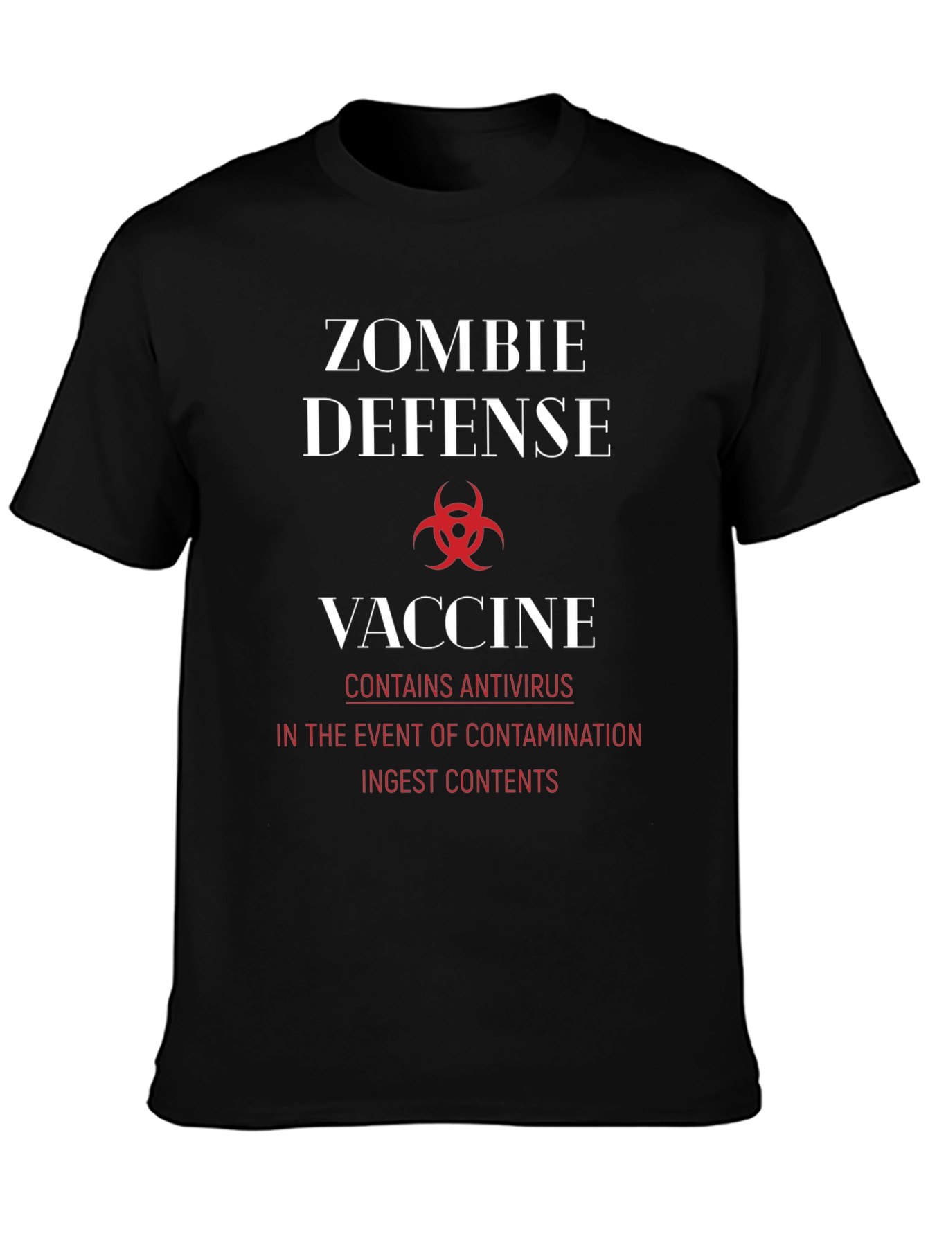Zombie Defense Vaccine T-Shirt - Antivirus Protection
