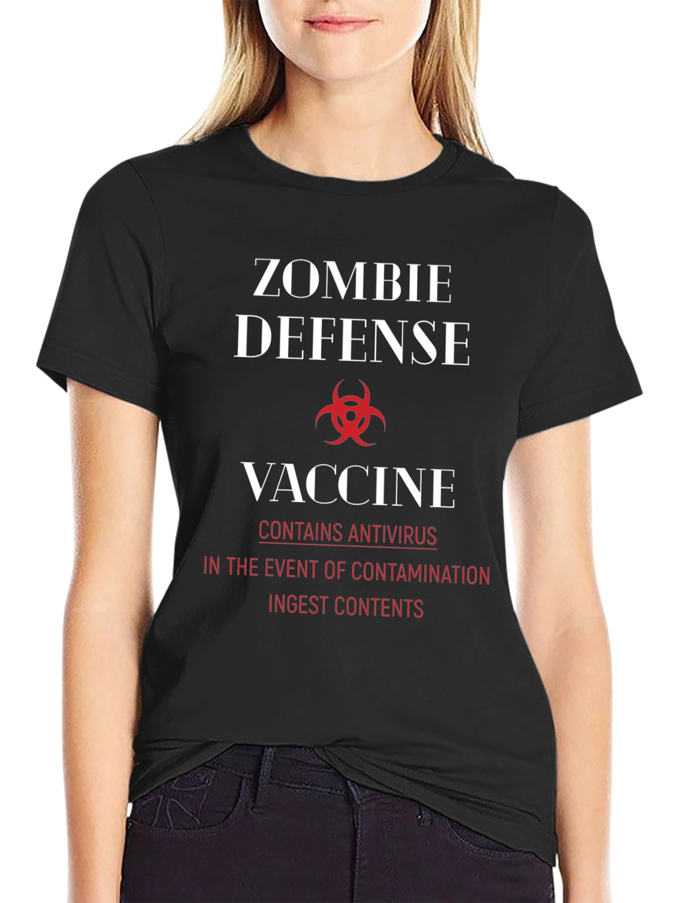 Zombie Defense Vaccine T-Shirt - Antivirus Protection