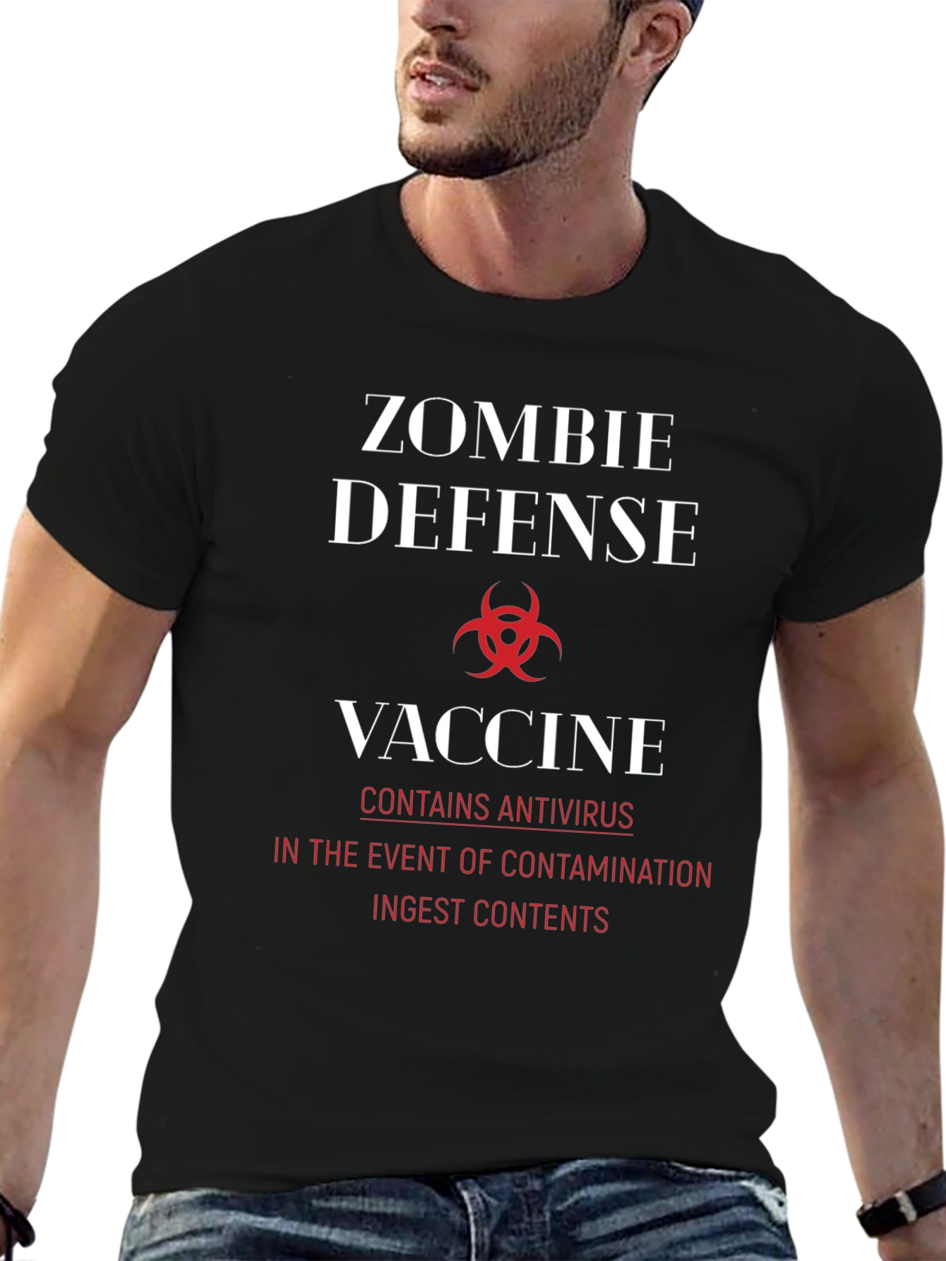 Zombie Defense Vaccine T-Shirt - Antivirus Protection