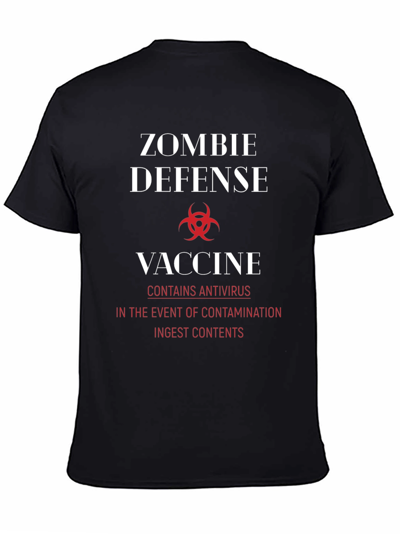 Zombie Defense Vaccine T-Shirt - Antivirus Protection