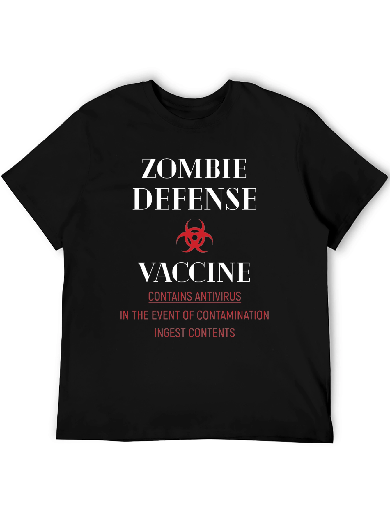 Zombie Defense Vaccine T-Shirt - Antivirus Protection