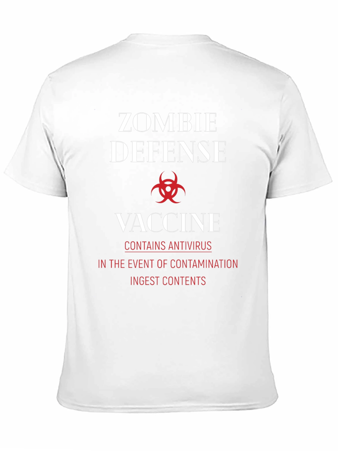 Zombie Defense Vaccine T-Shirt - Antivirus Protection