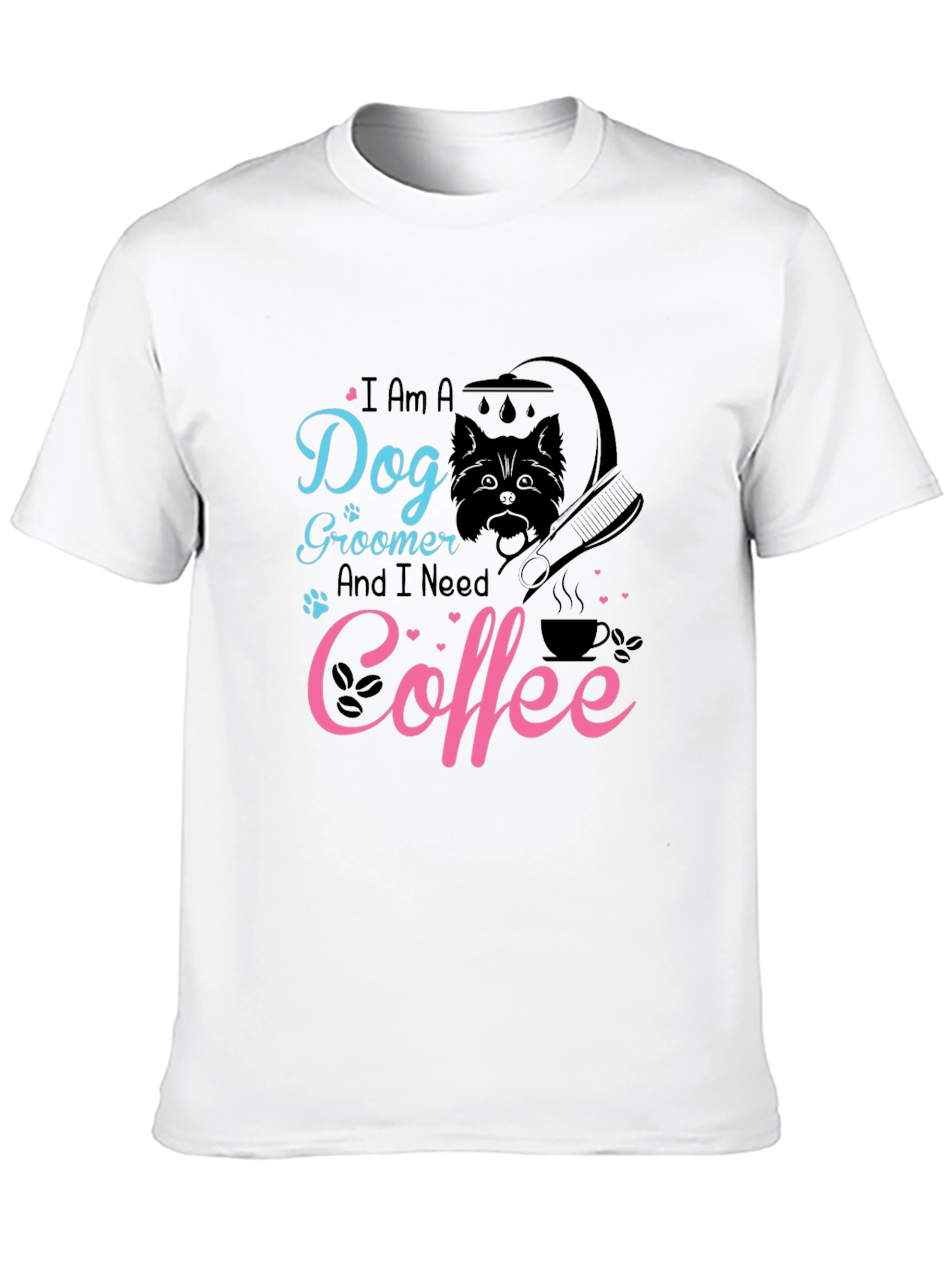 Dog Groomer Coffee T-Shirt - Unisex Black Tee