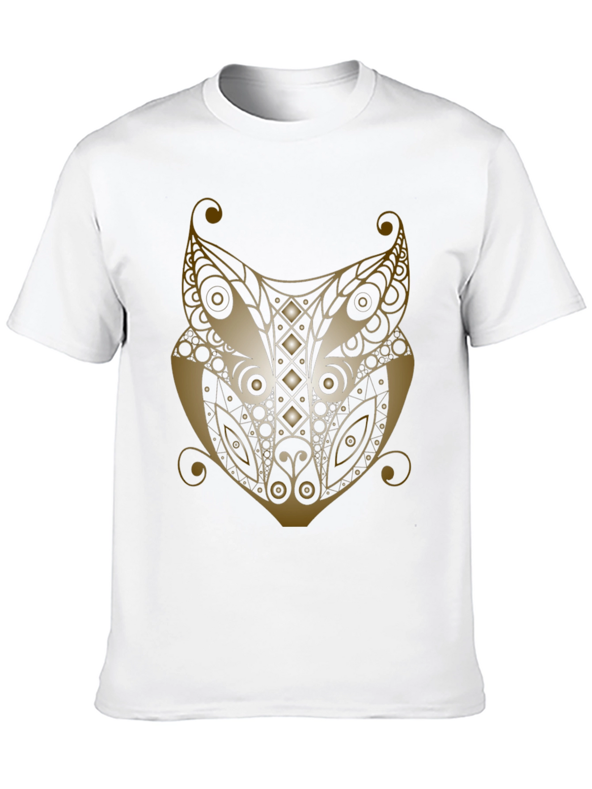 Fox Head Graphic Print Mens T-Shirt