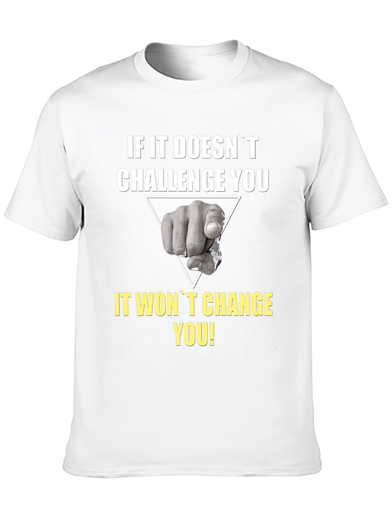 Challenge You Graphic Tee - Motivational Black T-Shirt