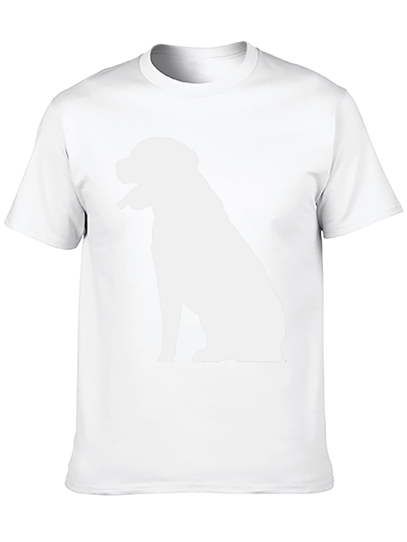 Dog Silhouette Graphic T-Shirt - Black