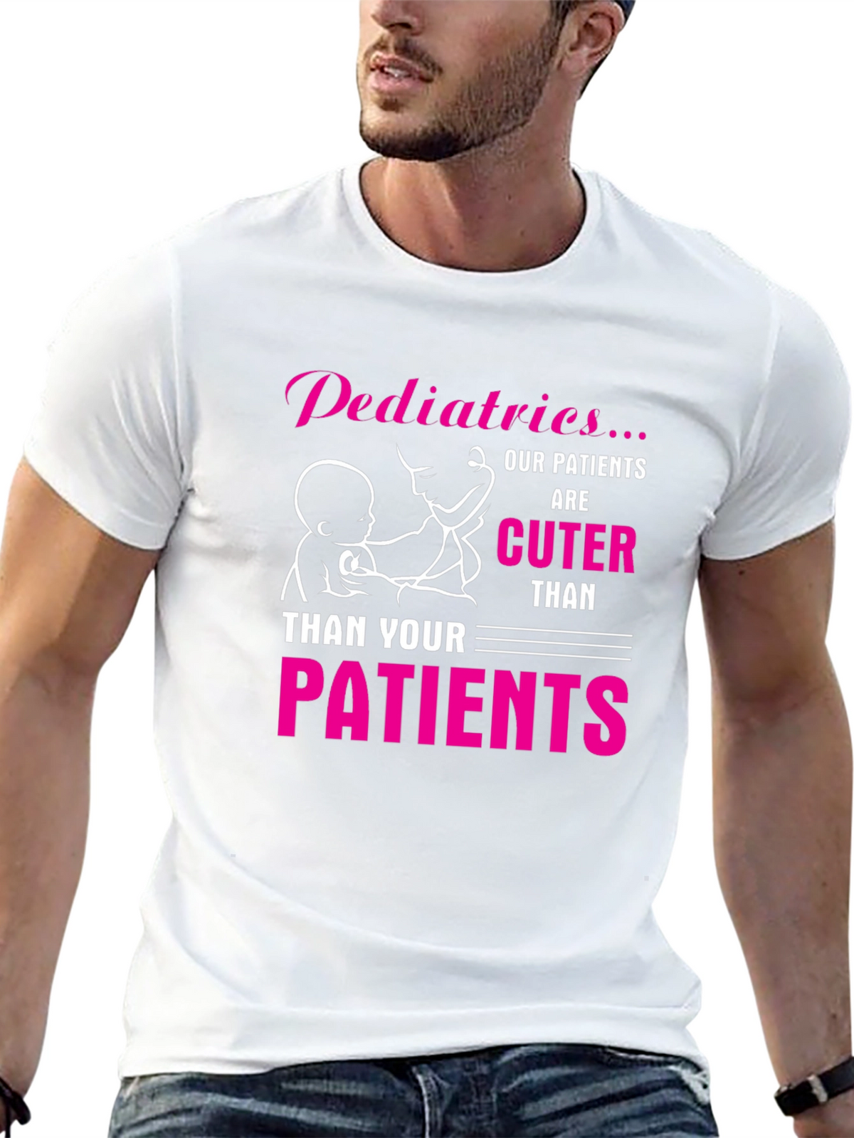 Pediatrics Cuter Than Your Patients Black T-Shirt