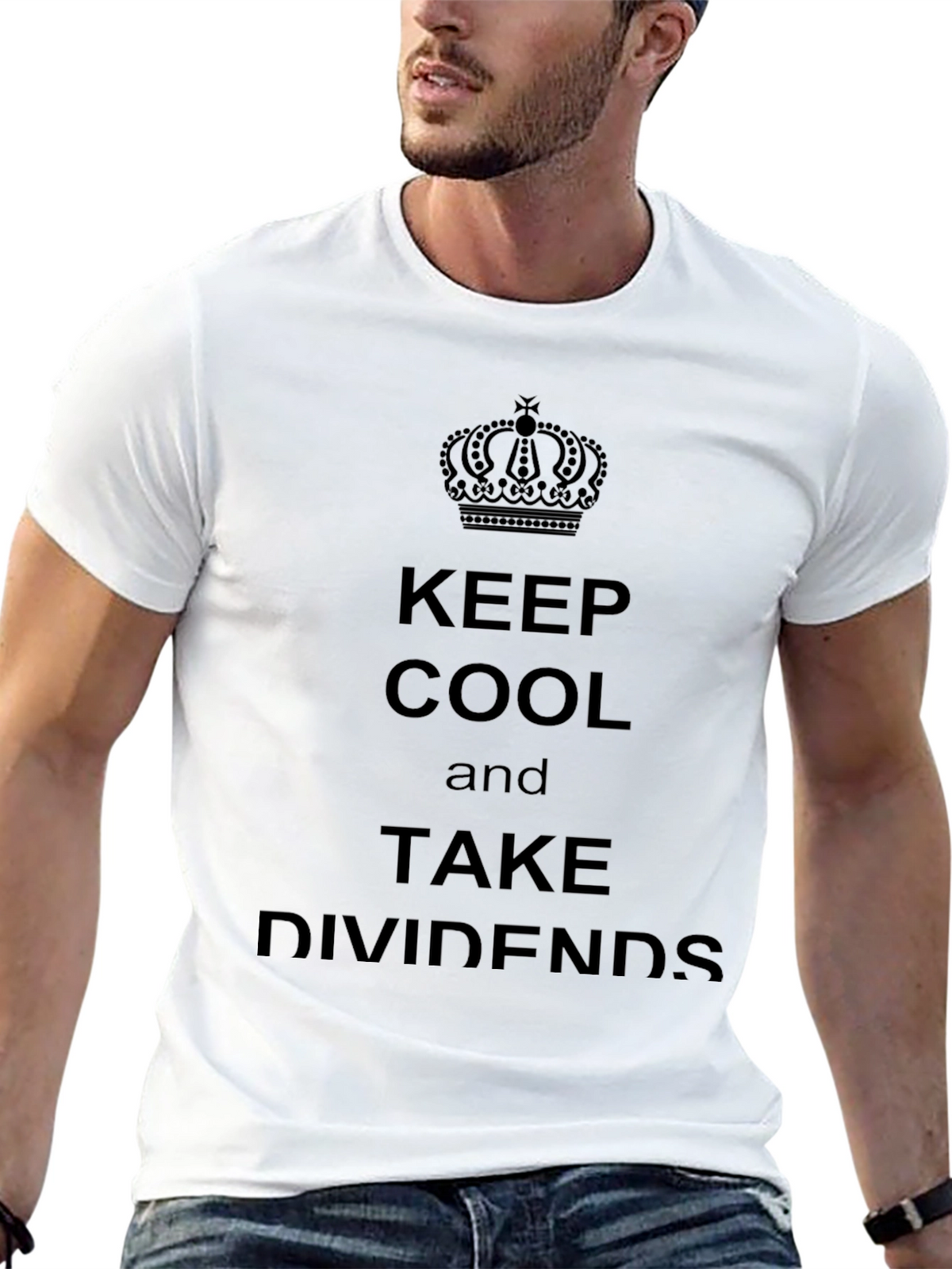 Keep Cool & Take Dividends Black T-Shirt