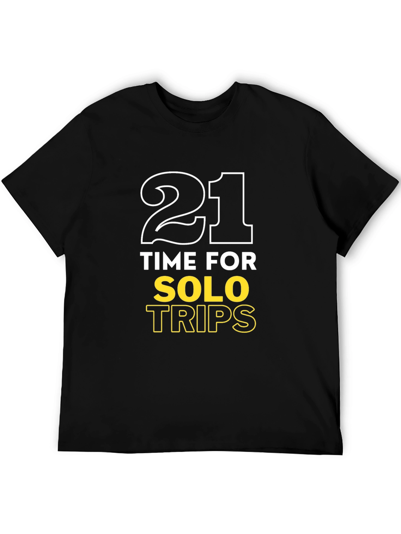 21 Solo Trips Black Graphic Tee