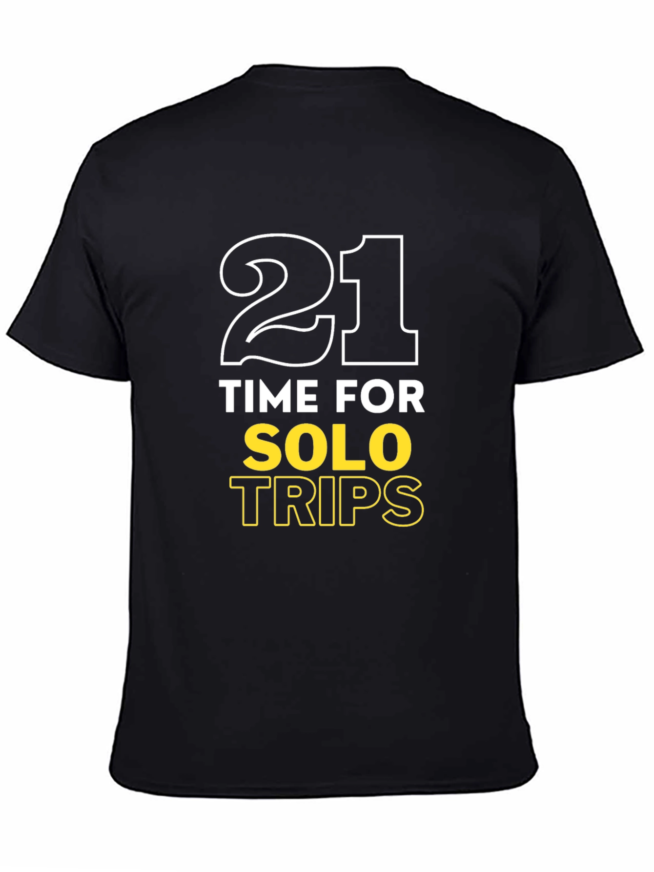 21 Solo Trips Black Graphic Tee