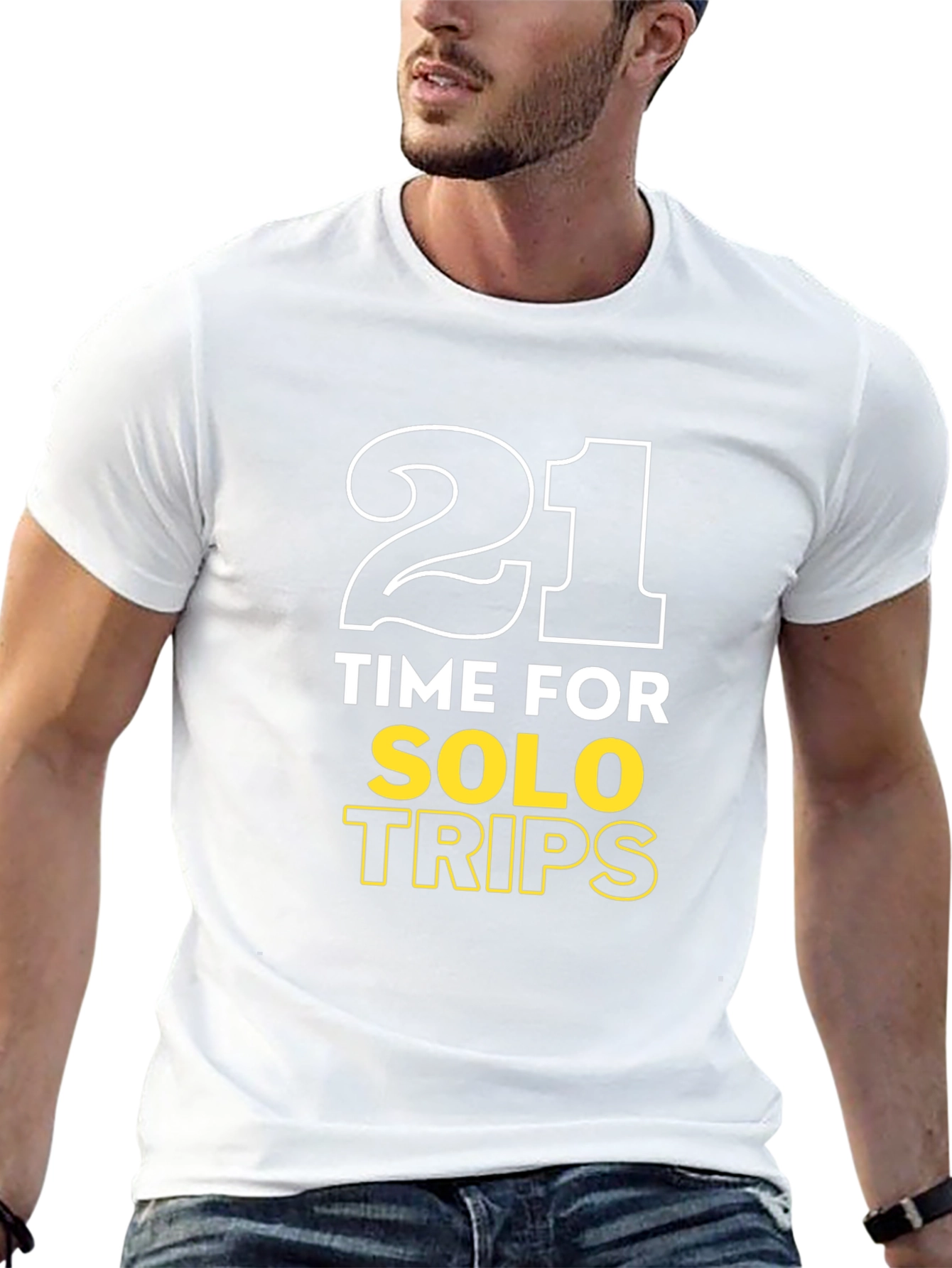 21 Solo Trips Black Graphic Tee
