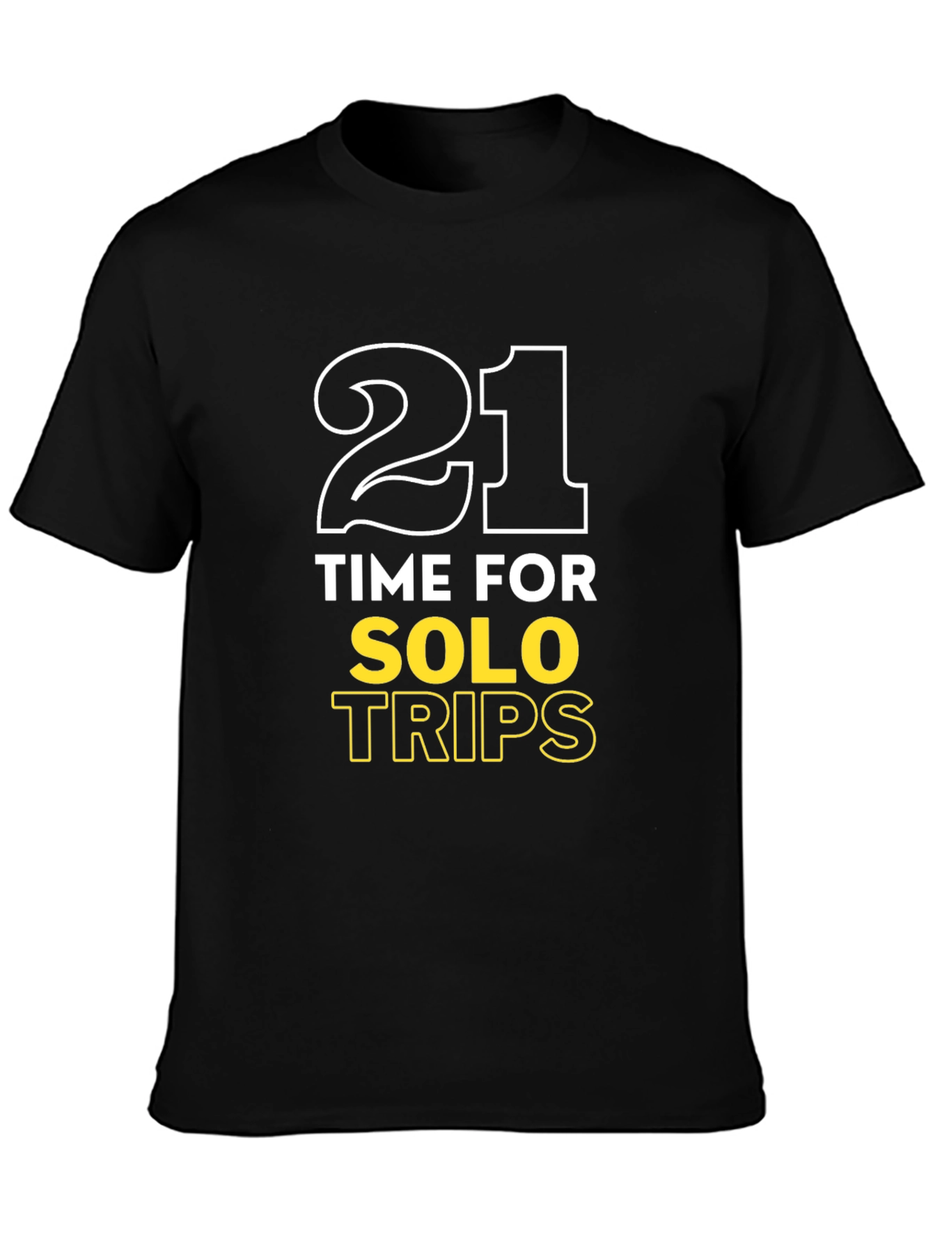 21 Solo Trips Black Graphic Tee