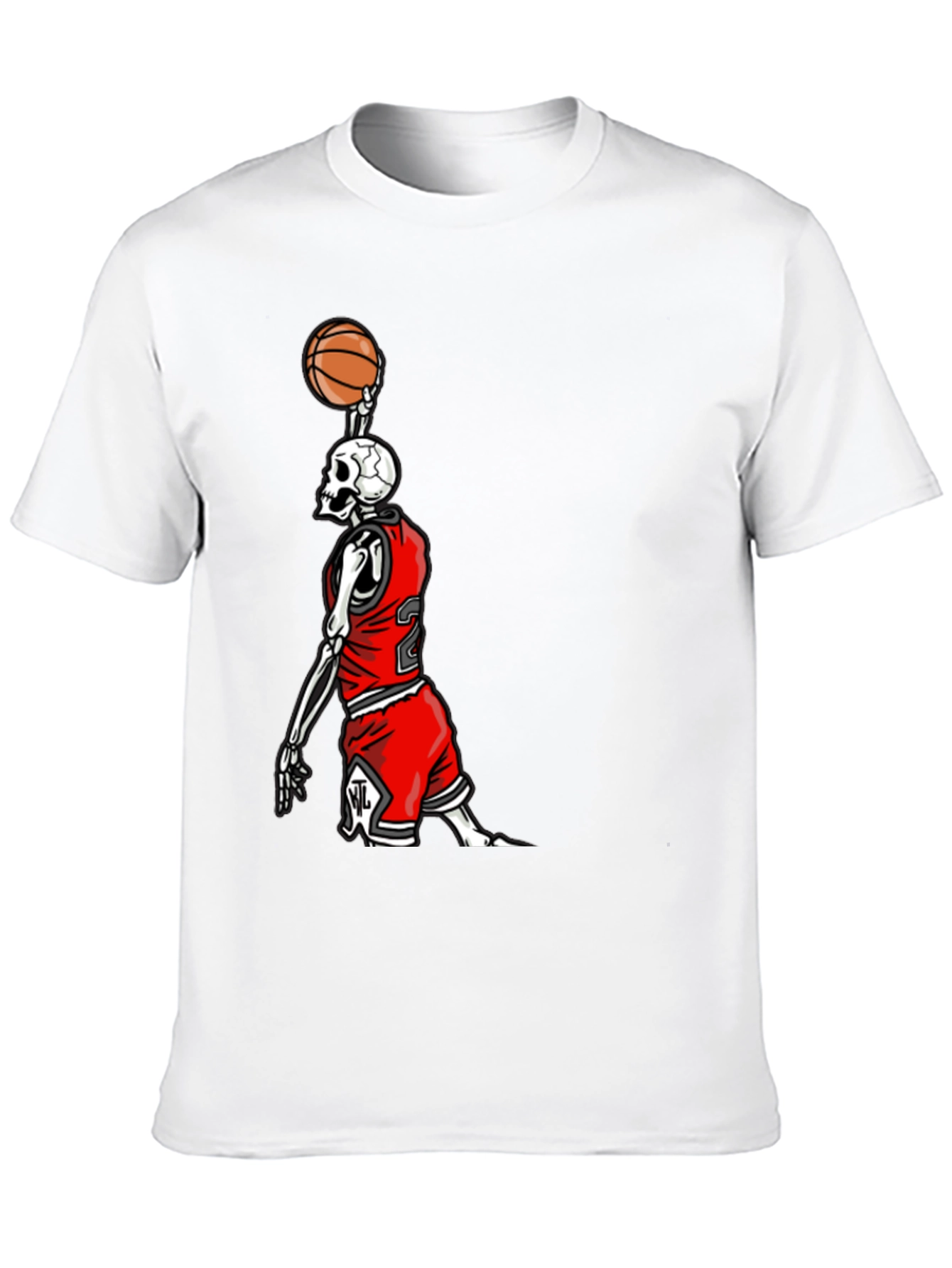 Basketball Skeleton Graphic T-Shirt