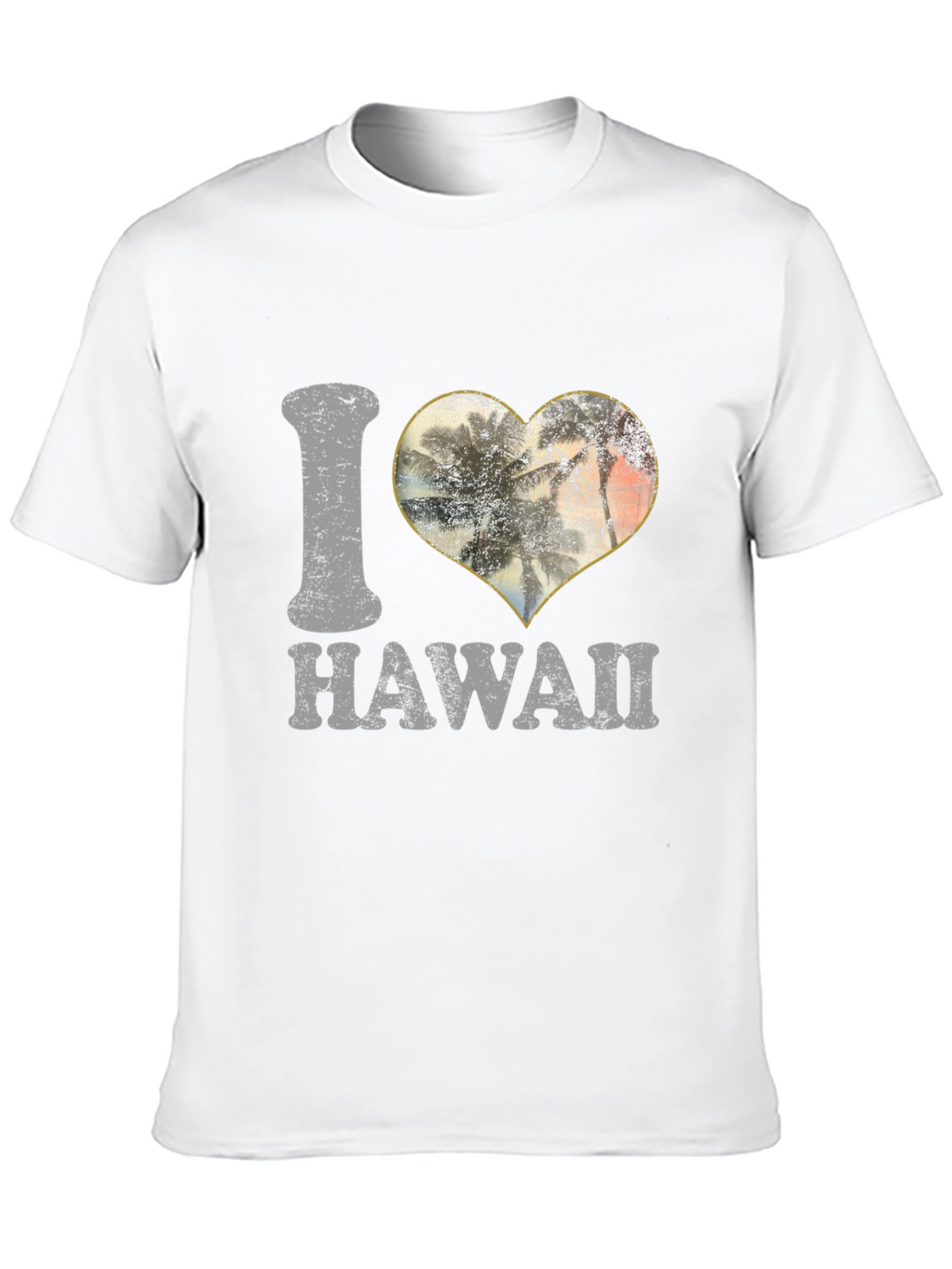 I Love Hawaii Palm Trees Heart T-Shirt