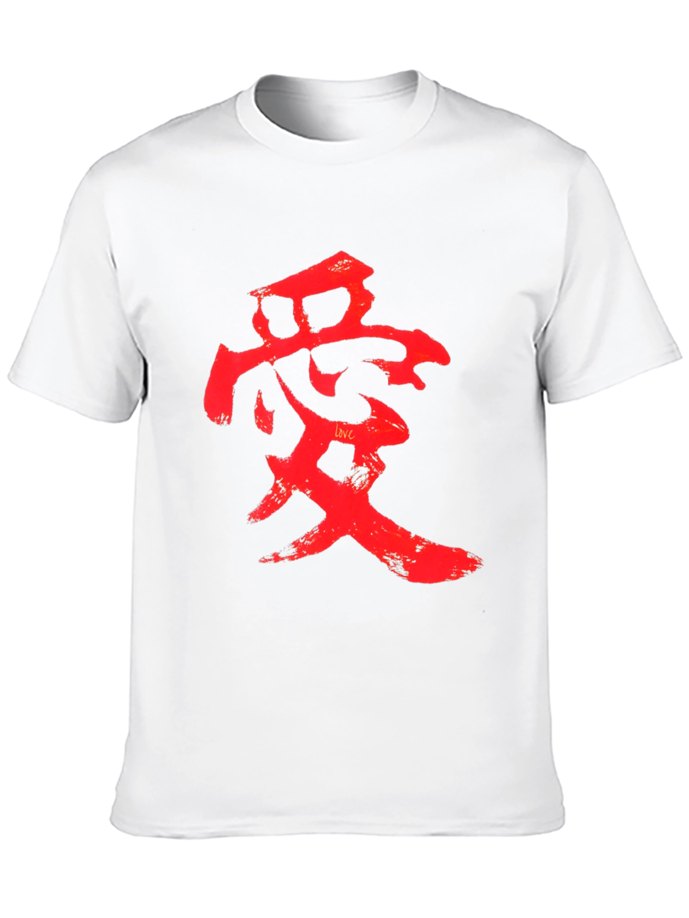 Red Love Symbol Graphic Black T-Shirt