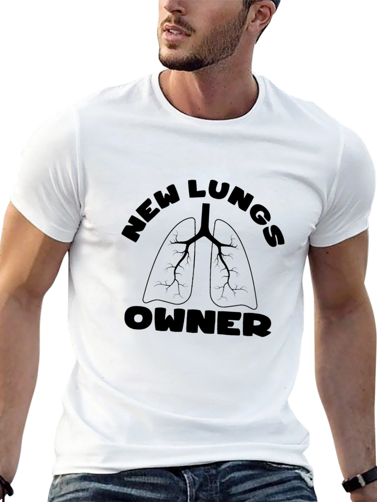 New Lungs Owner Graphic T-Shirt - Black