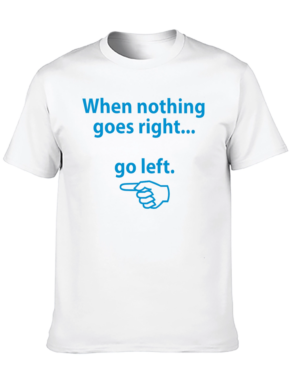 Go Left Graphic Tee - Black Cotton T-Shirt