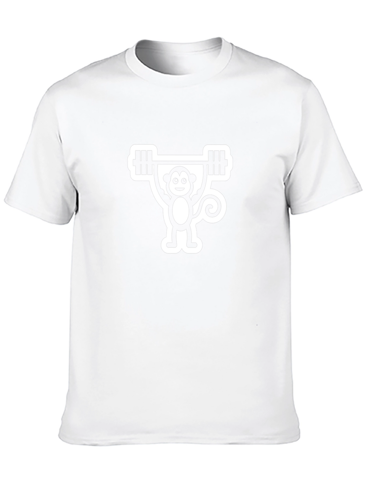 Monkey Barbell Black T-Shirt - Funny Workout Tee
