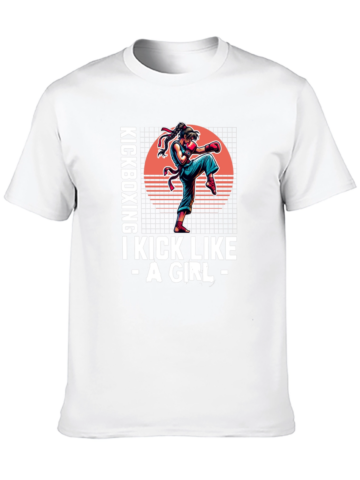 Kickboxing Girl Graphic T-Shirt - Martial Arts Apparel