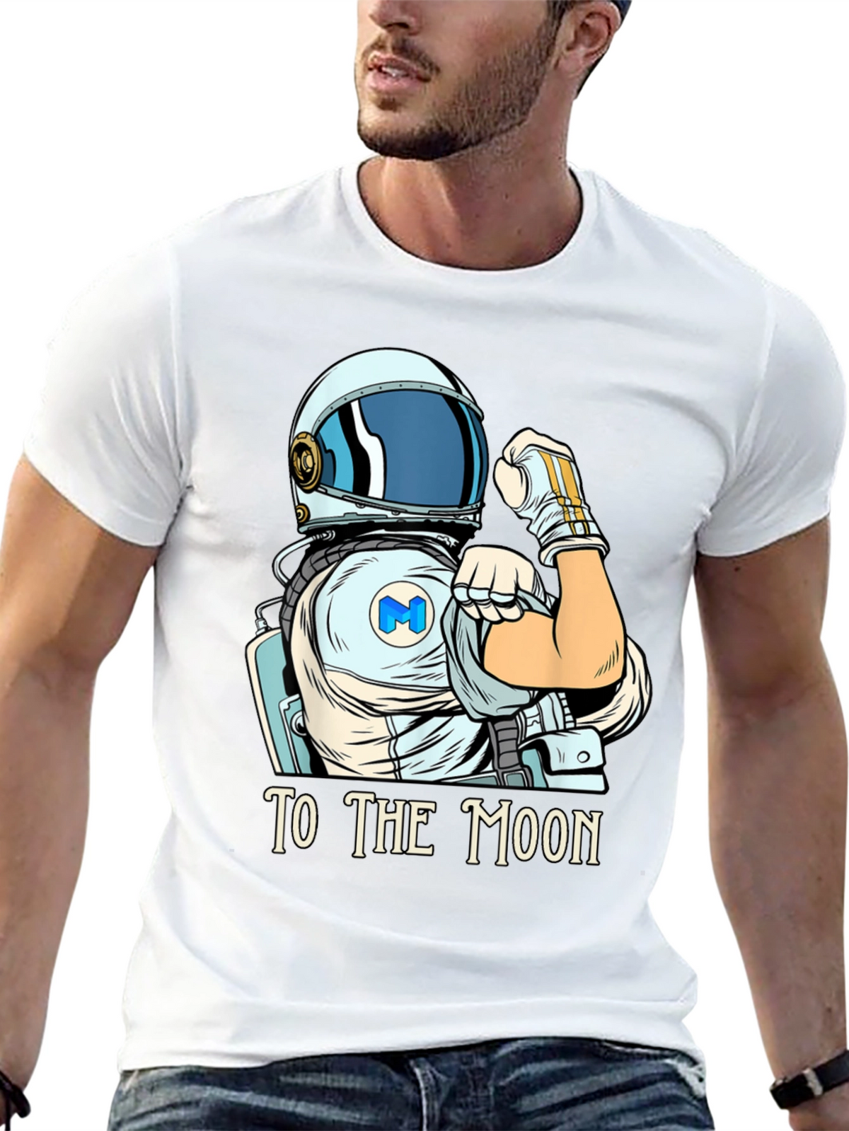 To the Moon Astronaut Graphic T-Shirt