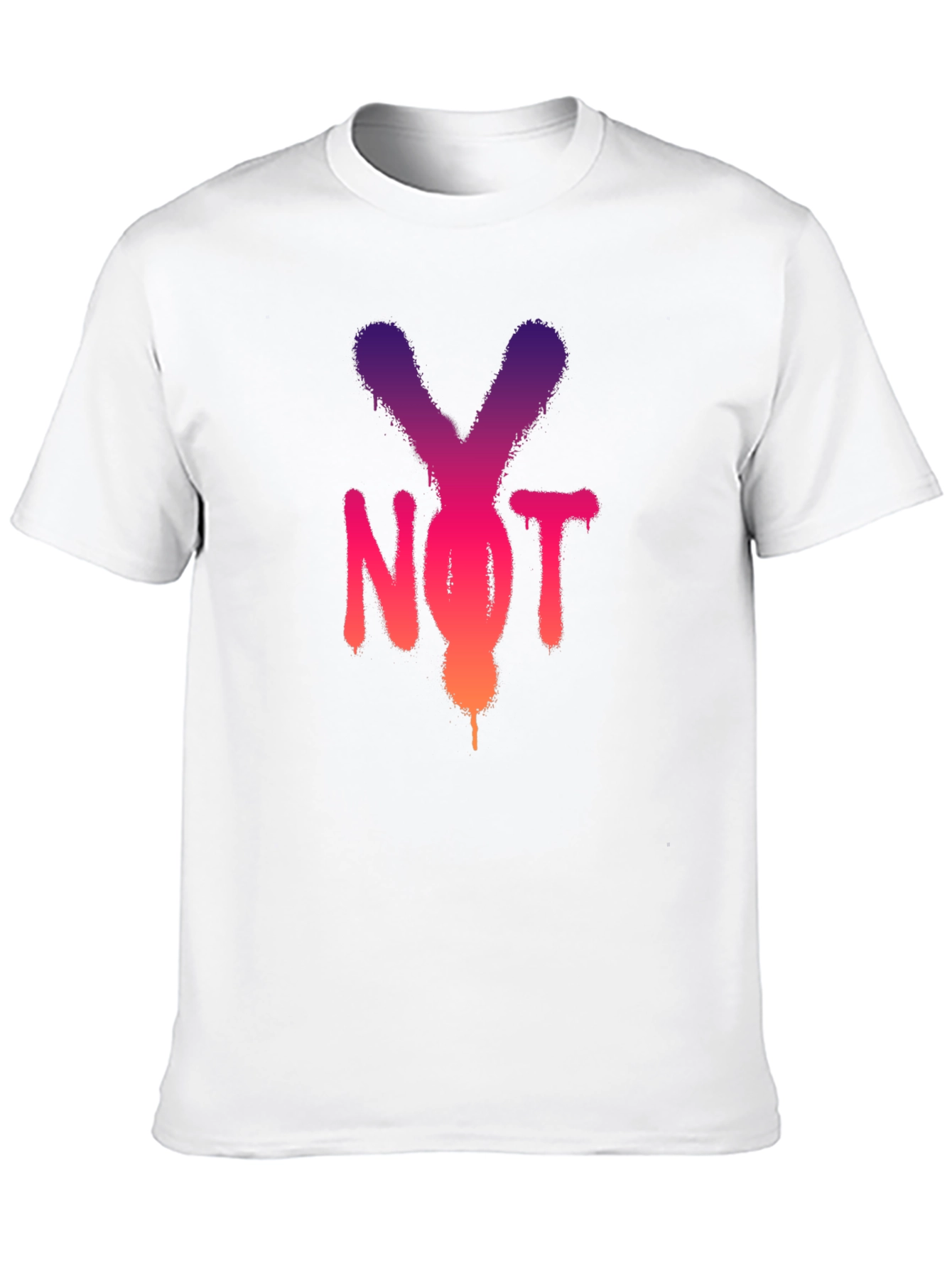 Y Not? Graphic Print Black T-Shirt