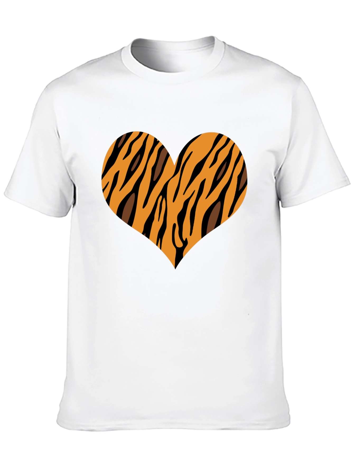 Tiger Stripe Heart Graphic Tee - Black