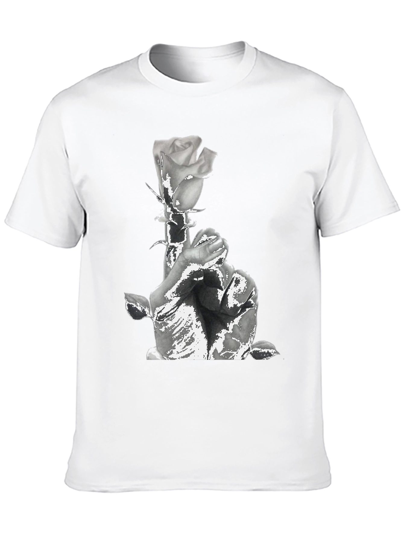 Rose & Prayers Graphic Tee - Black