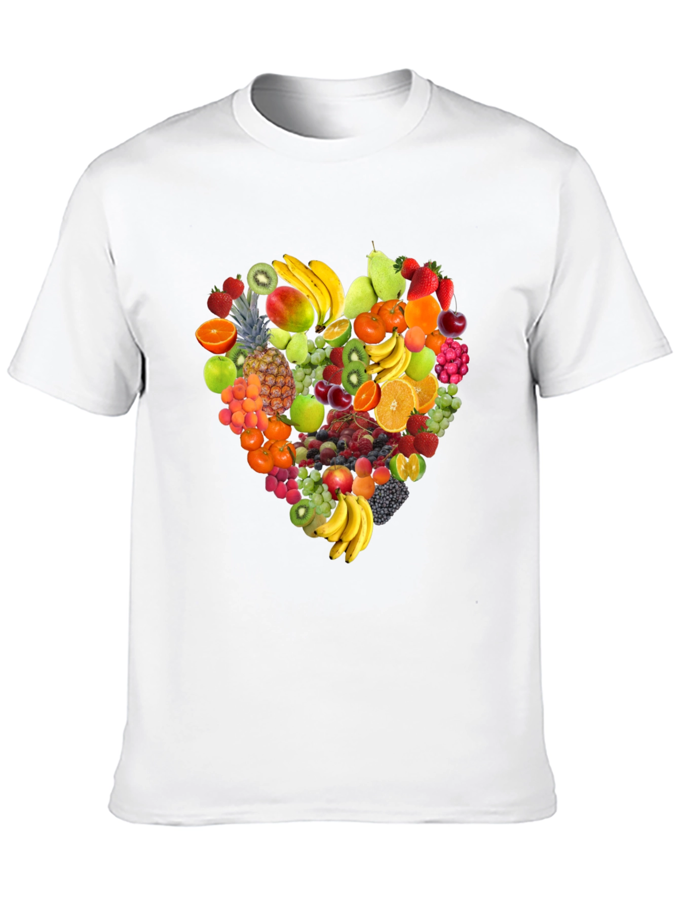 Fruit Heart Graphic Black T-Shirt