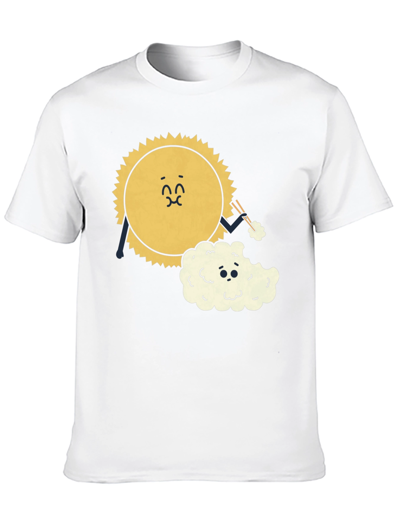 Sun Eating Cloud Graphic Tee - Black Cotton Blend